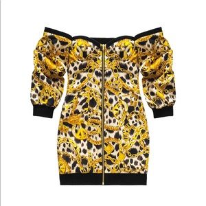 H&M x Moschino [TV] off the shoulder dress